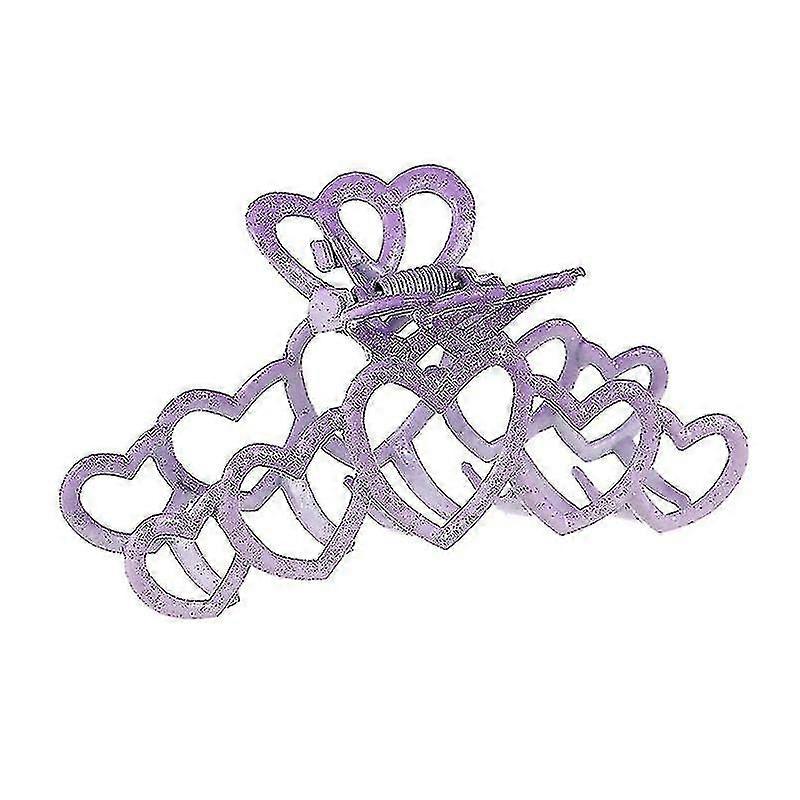 Korean Version Of The Alloy Gradient Color Back Head Hollow Love Hair Claws