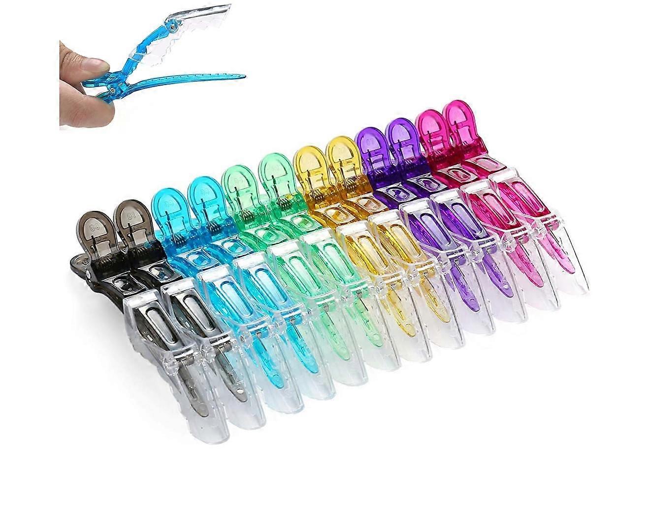 Hair clips for Styling 12 pcs  Wide Teeth & Double-Hinged Design  Alligator Styling Sectioning Clips of Professional Hair Salon