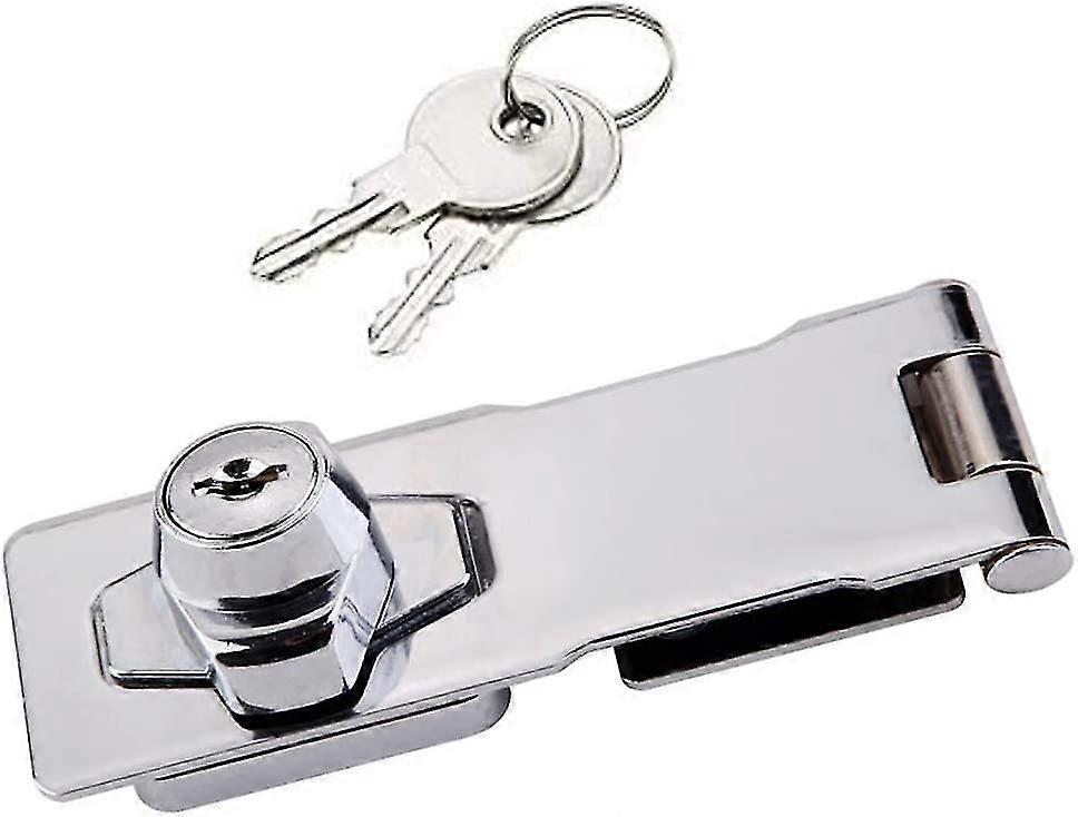 Key Lock Latch With Built-in Lock, Self-locking Door Catch (10cm)