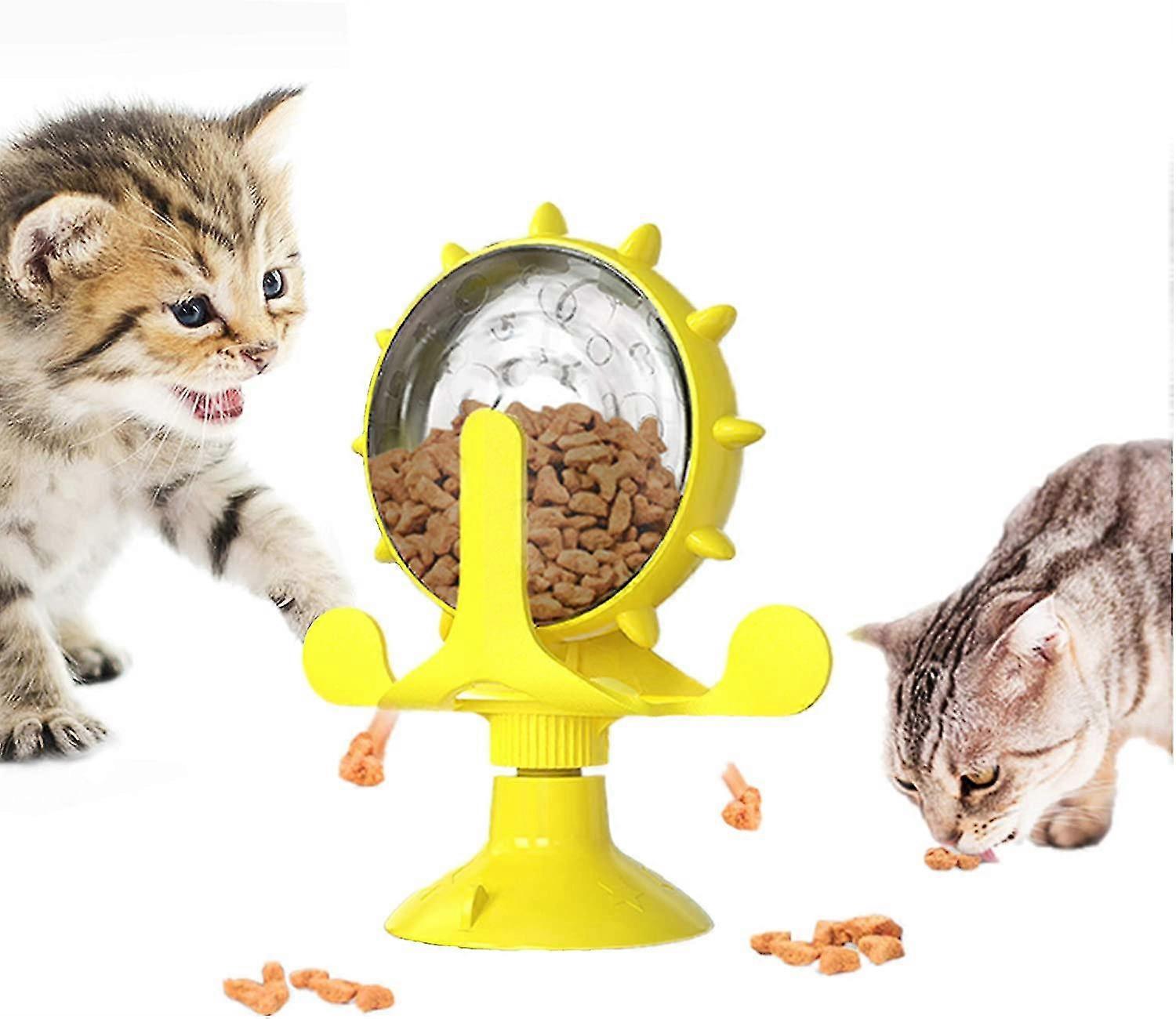 Windmill Cat Toy, Nteractive Toy Slow Feeder