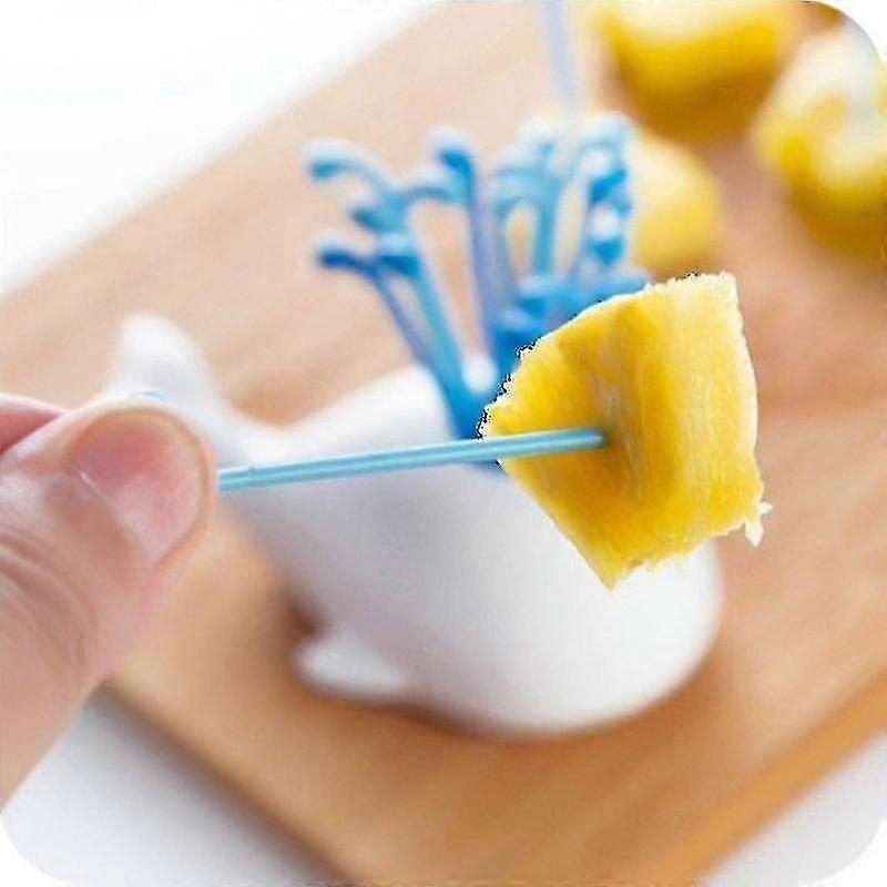 Cute Beluga Fountain Fruit Fork,food Fruit Fork Cake Forks Dessert Forks