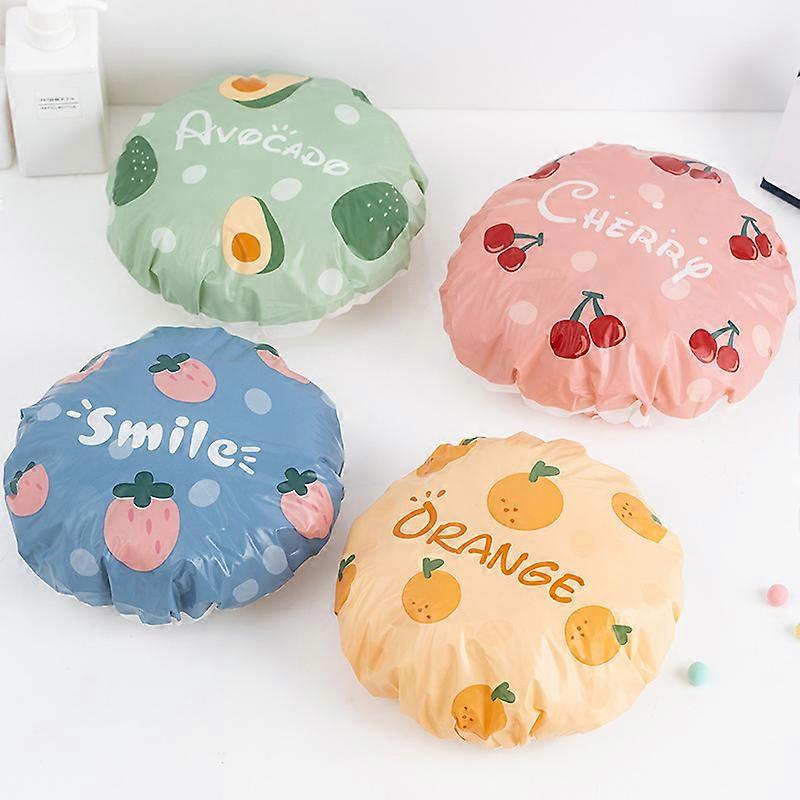 Fruit Shower Caps, Double Layers Bath Hat