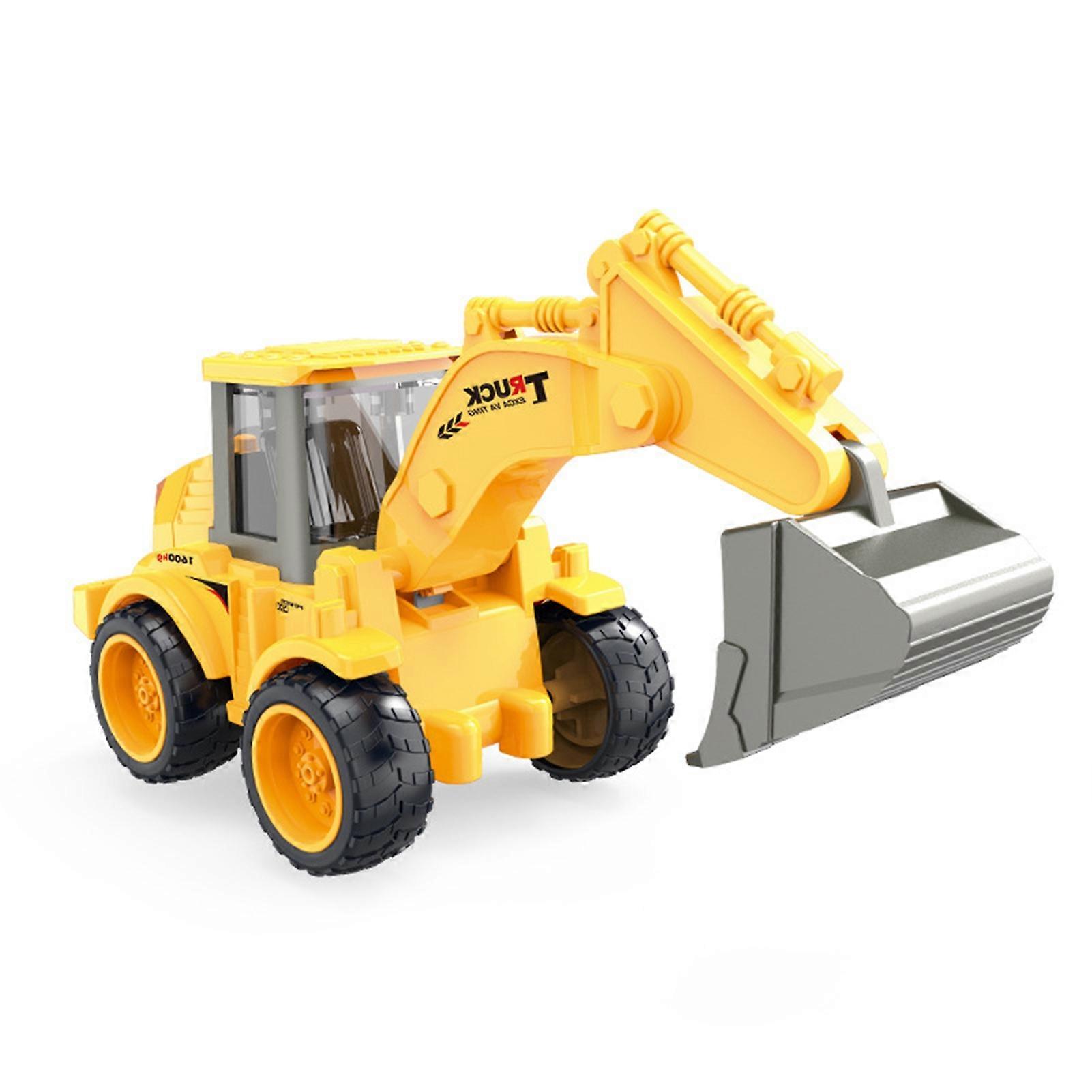 Engineering Truck Toys Simulation Forklift Bulldozer Excavator Battery-Free Vehicle Toy Entertainment Plastic Mini Construction Vehicle Model Toy Chil