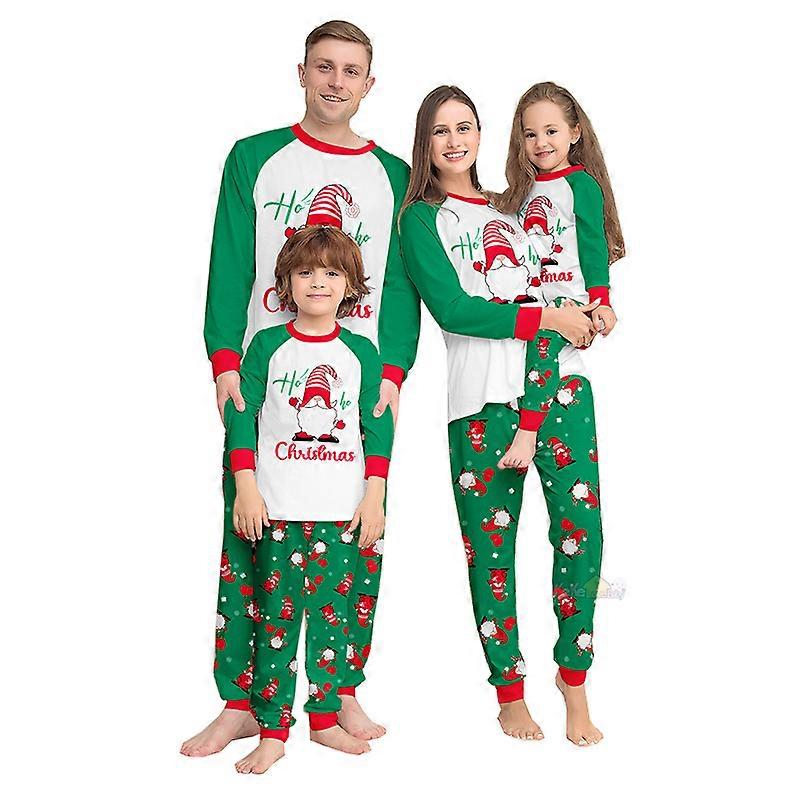 Jul Familj Matchande Kläder Röd Rutig Tryck Mor Dotter Fader Son Pyjamas Set Nyår Xmas Pyjamas Kläder Nattkläder
