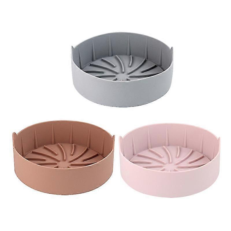 Silicone Air Fryer Pot Reusable Air Fryer Baking Basket Air Fryer Tray Non-stick Bakeware Accessories