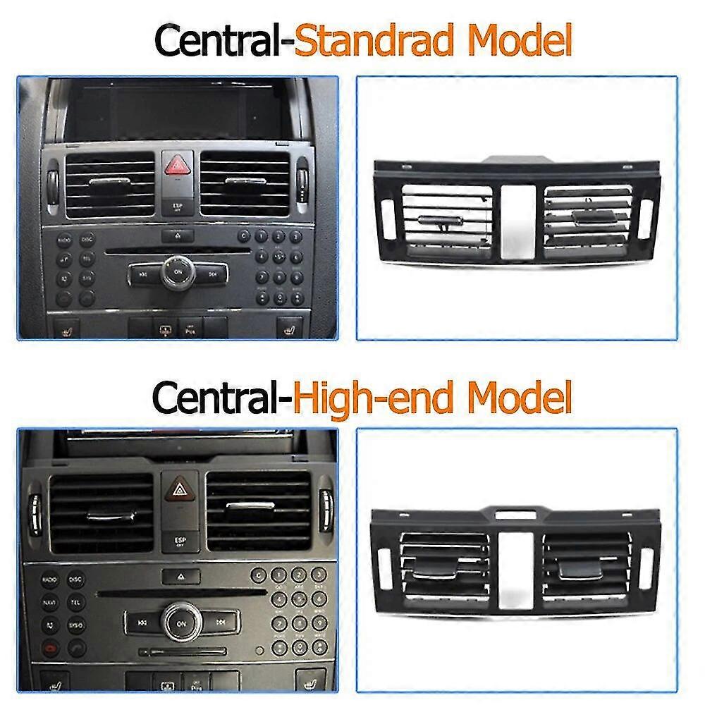 Grille D'aération Climatisation Avant Pour Mercedes Classe C W204 (2007-2010) - C180 C200 C220 C300 - Pièce Rechange ABS - 10