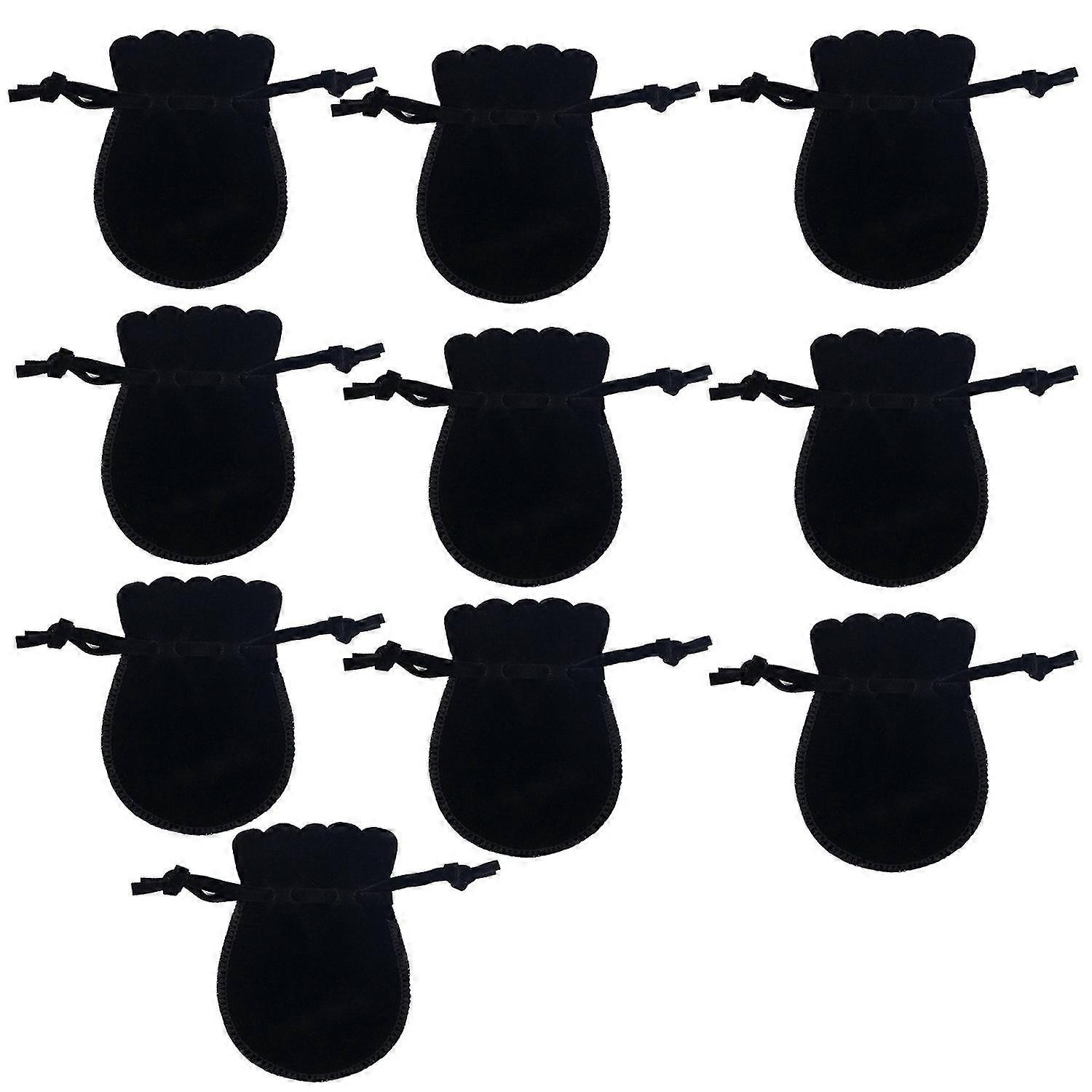 10Pcs Gift Bag with Drawstring Large Capacity Fabric Comfortable to Touch Sweet Storage Pouch-DF