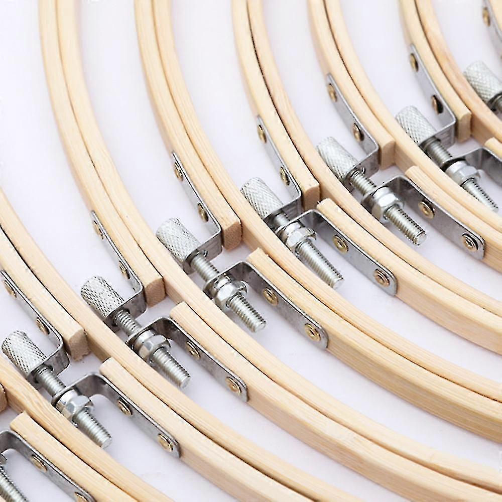 11pcs Diy 10-40cm刺繍フープフレームセットクロスステッチマシンラウンドループ手縫製ツール竹刺繍リングサークル