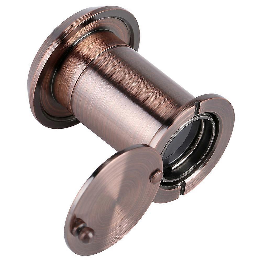 Home Security Optical Glass Wide Angle Door Scope Viewer (Red Bronze)
