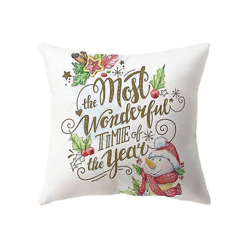 Glædelig jul sød julemand print mønster pudebetræk hjem stue sofa dekoration polyes
