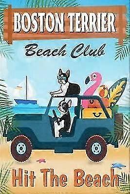 Border Collie Dog Retro Coffee Poster, Wall Art Decor Metal Sign Painting 8x12 polegadas OU 12x16 polegadas Mo