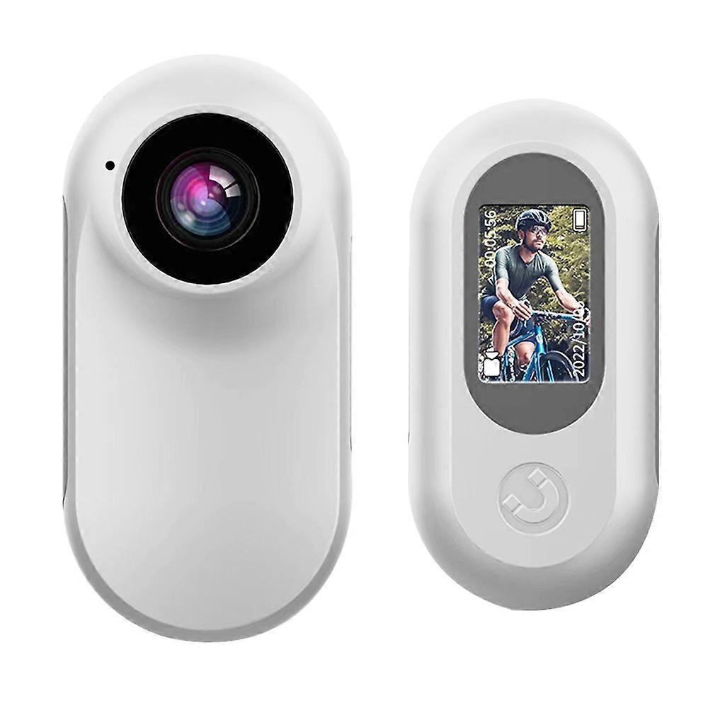 Small Camera, Waterproof, Stabilization, POV Capture, Sensor, with Charge Case and Wearable