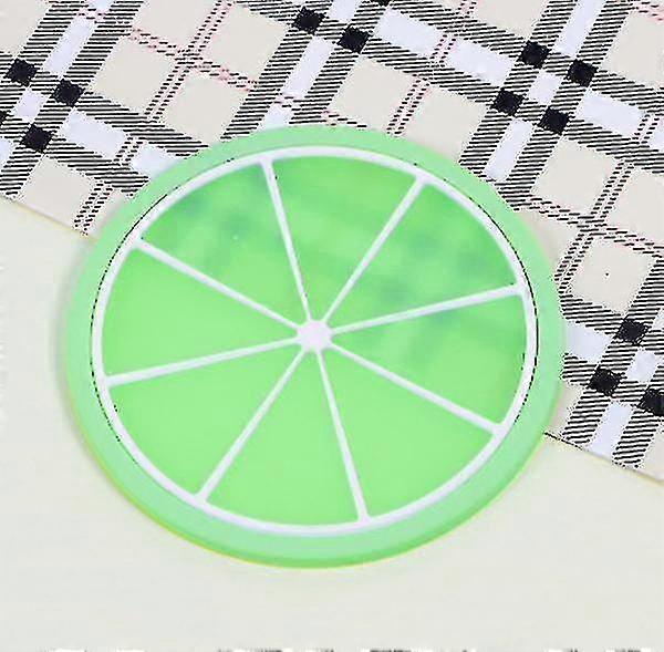 5 stykker søt coaster frukt form silikon coaster sklisikker bolle matte varmeisolasjon