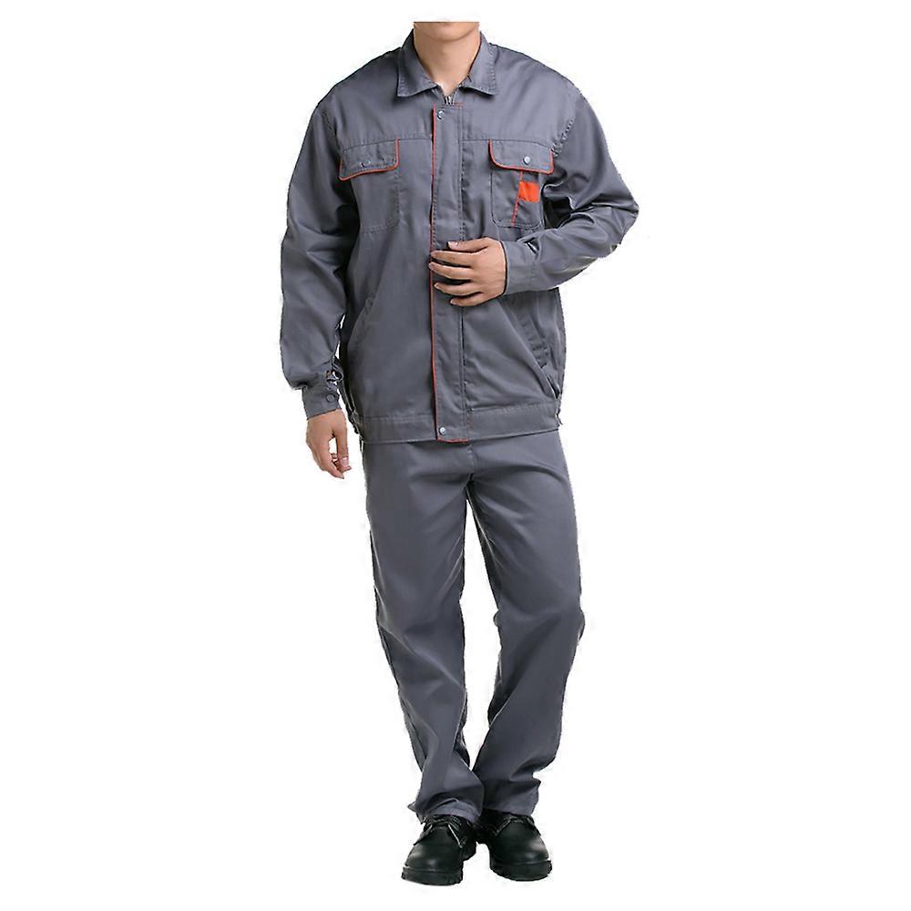 Gray with Orange Block Working Protective Gear Uniform Welder Jacket