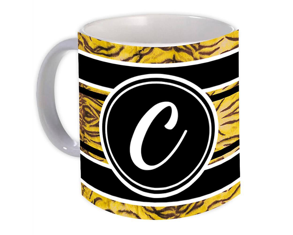 Geschenk Mok: Monogram Letter C Tiger