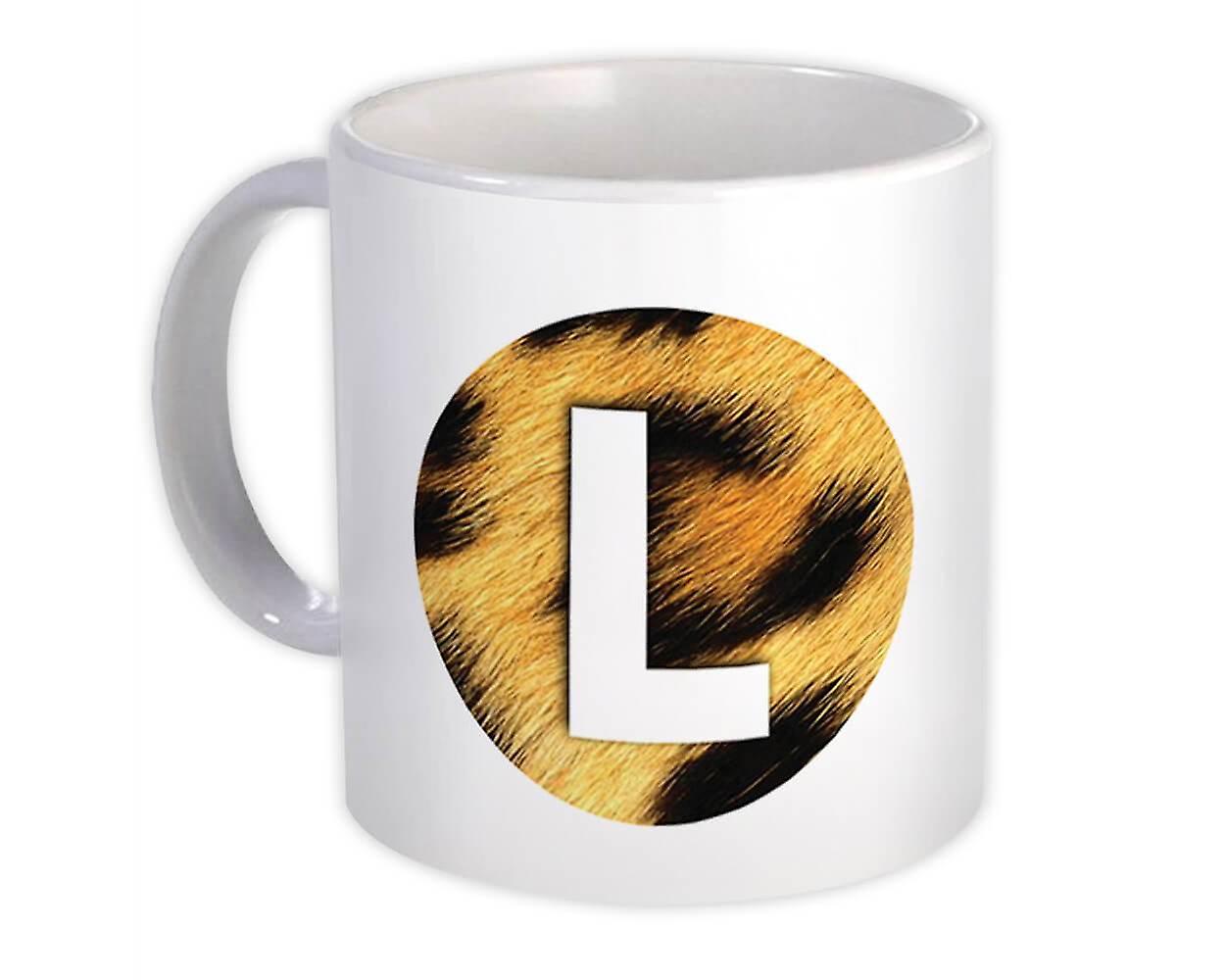 Geschenkbecher: Monogramm Buchstabe L Tiere