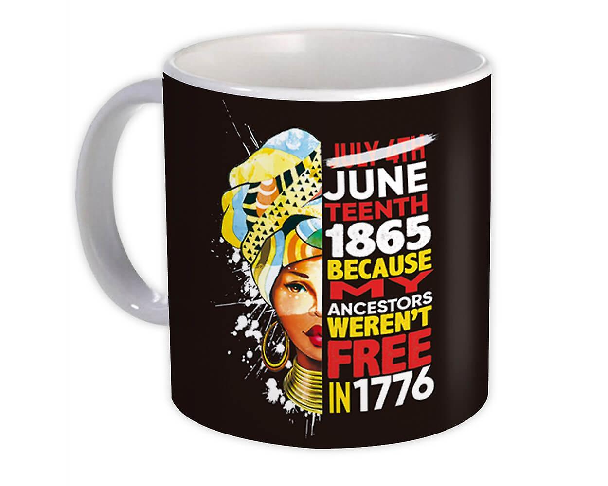 Darčekový hrnček: Africká žena predkovia Juneteenth Ethnic