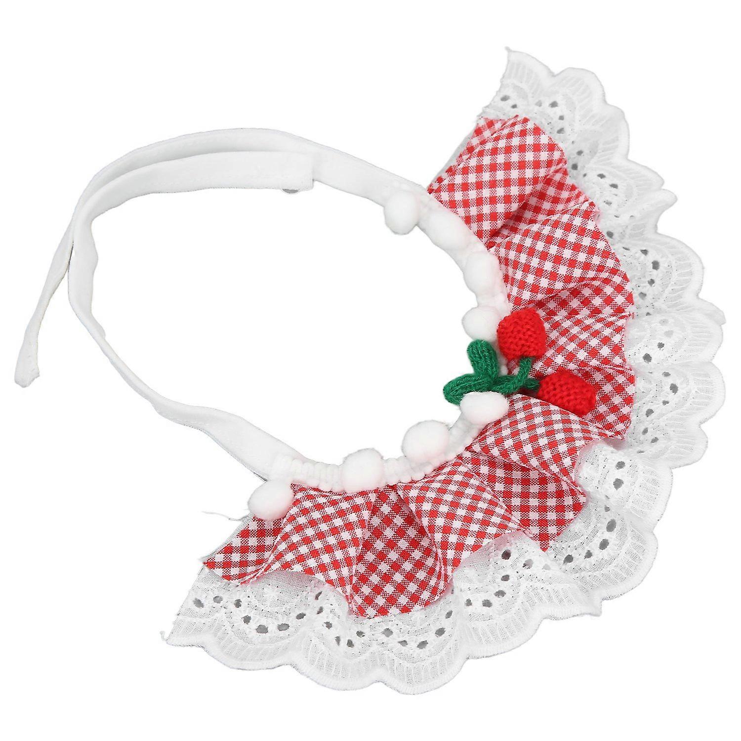 Cat Lace Scarf Breathable Soft and Comfortable Cute Lace Princess Pet Saliva Towel for Small Medium