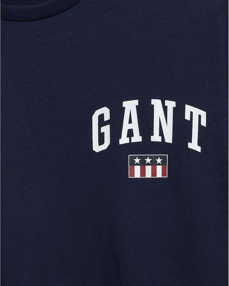 Gant Tag SS T-Shirt - Evening Blue