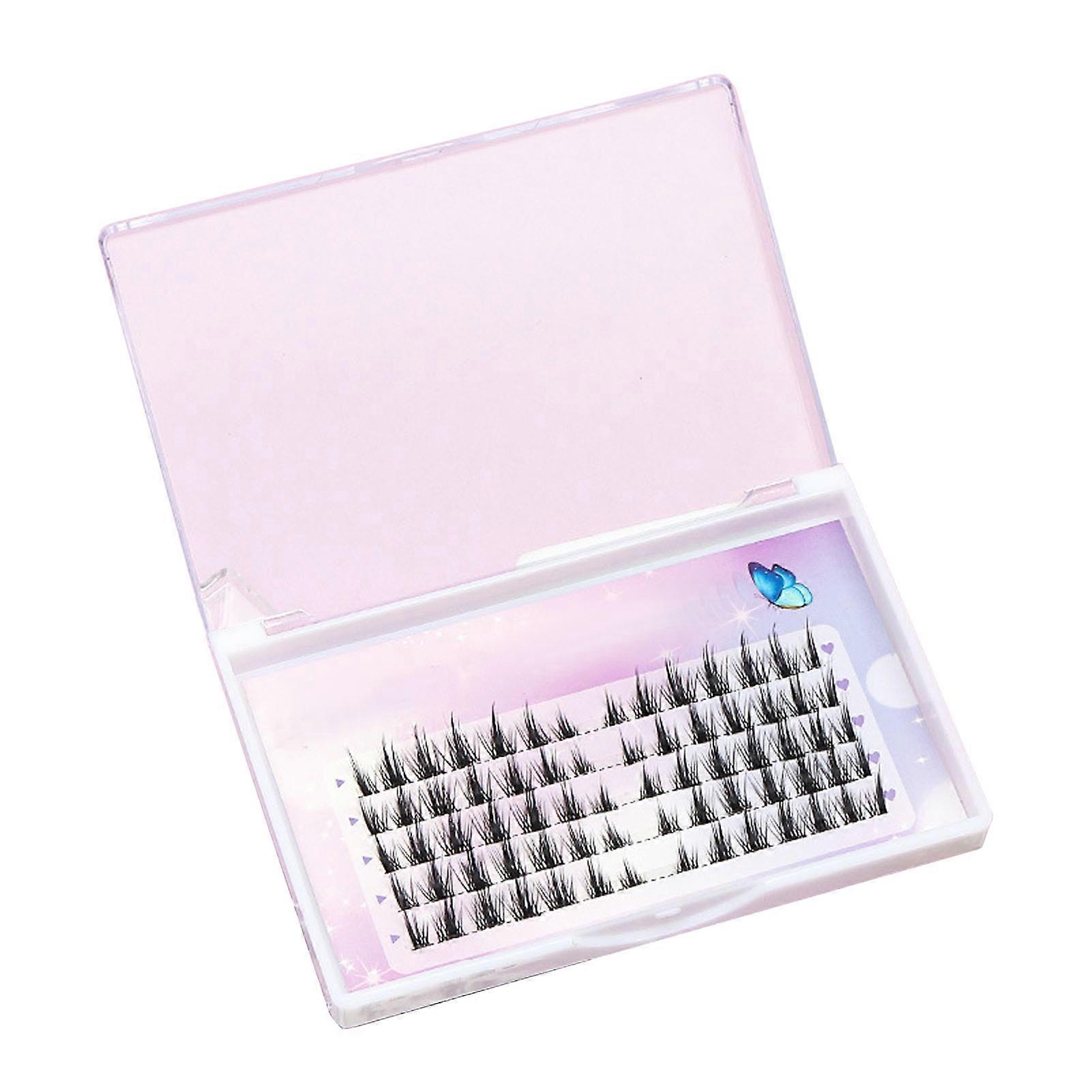 False Eyelashes Individual Clusters Soft Lightweight 5 Rows for Lifelike Eyelash Extensions