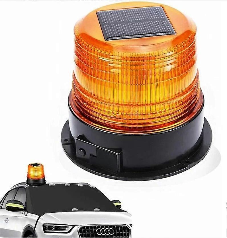 12V LED Warning Light Rotating Magnet Warning Light Flashing for Car Car Truck Wireless Super Bright (Solar/USB Warning Light)