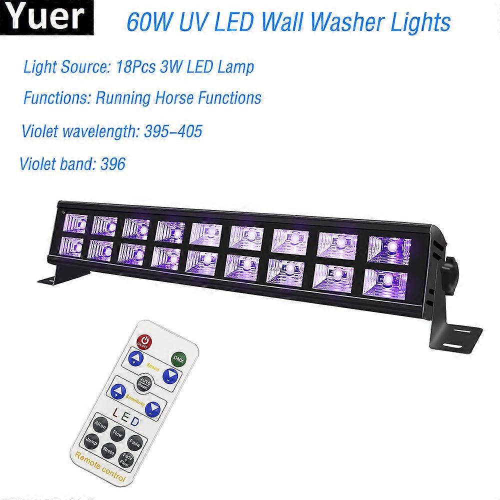Redkid UltraViolet LED Wall Washer Lamp UltraViolet Led 18x3W LED Bar Party Disco Club Light For Lan