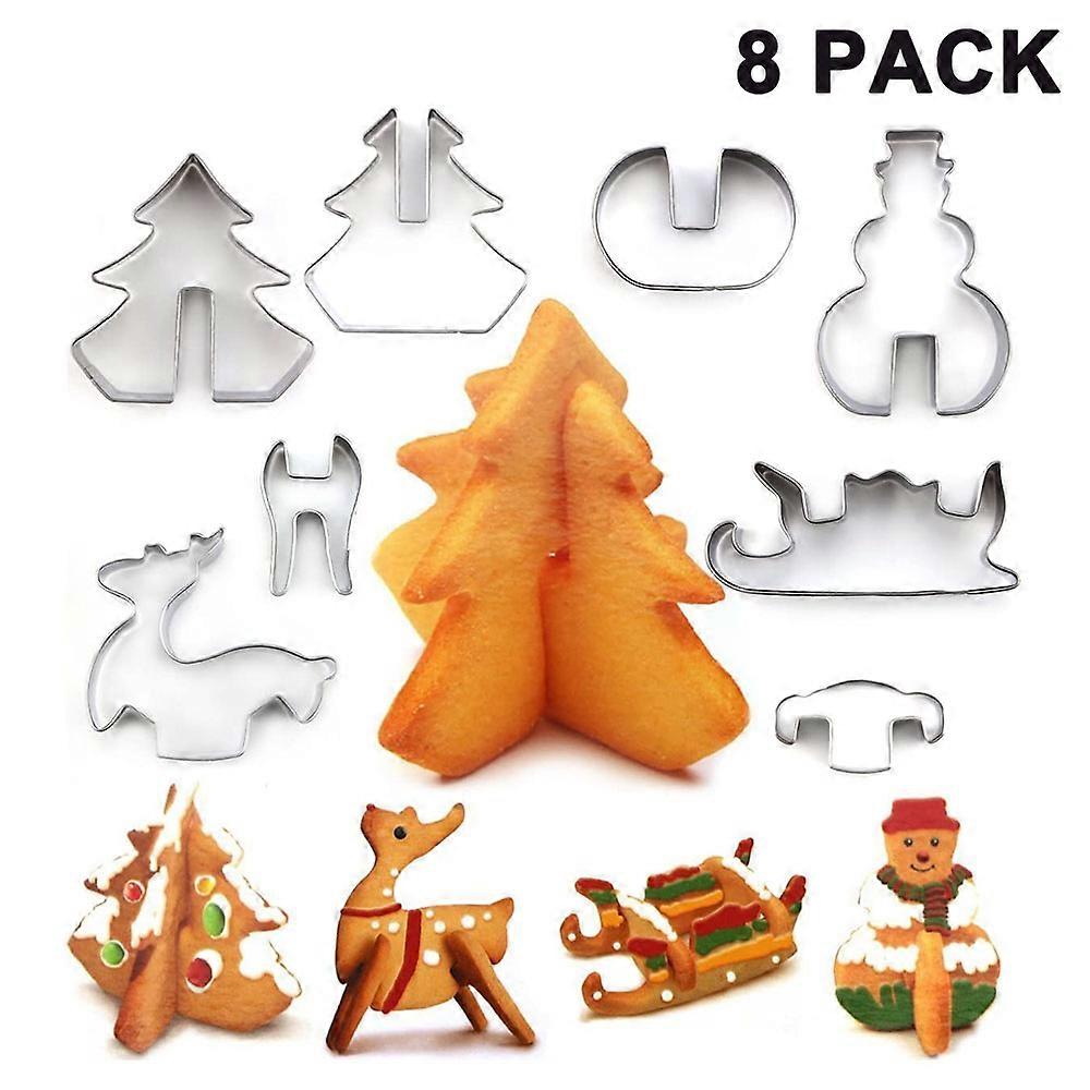 3D Christmas Stereoscopic Cookie Print Cake Mould Baking Tools