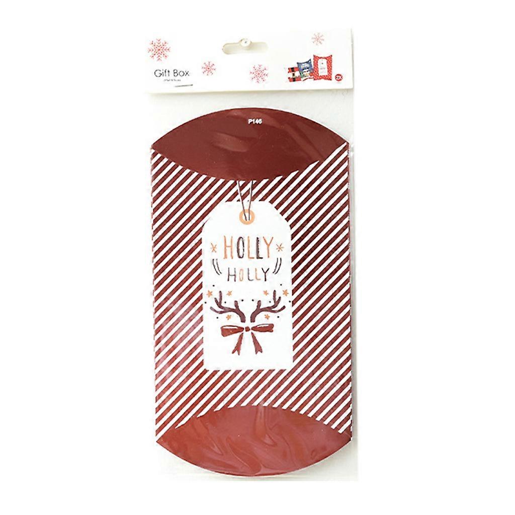 Christmas Candy Boxes for Creative Pillow Shape Paper Gift Box Wedding Gift Pack