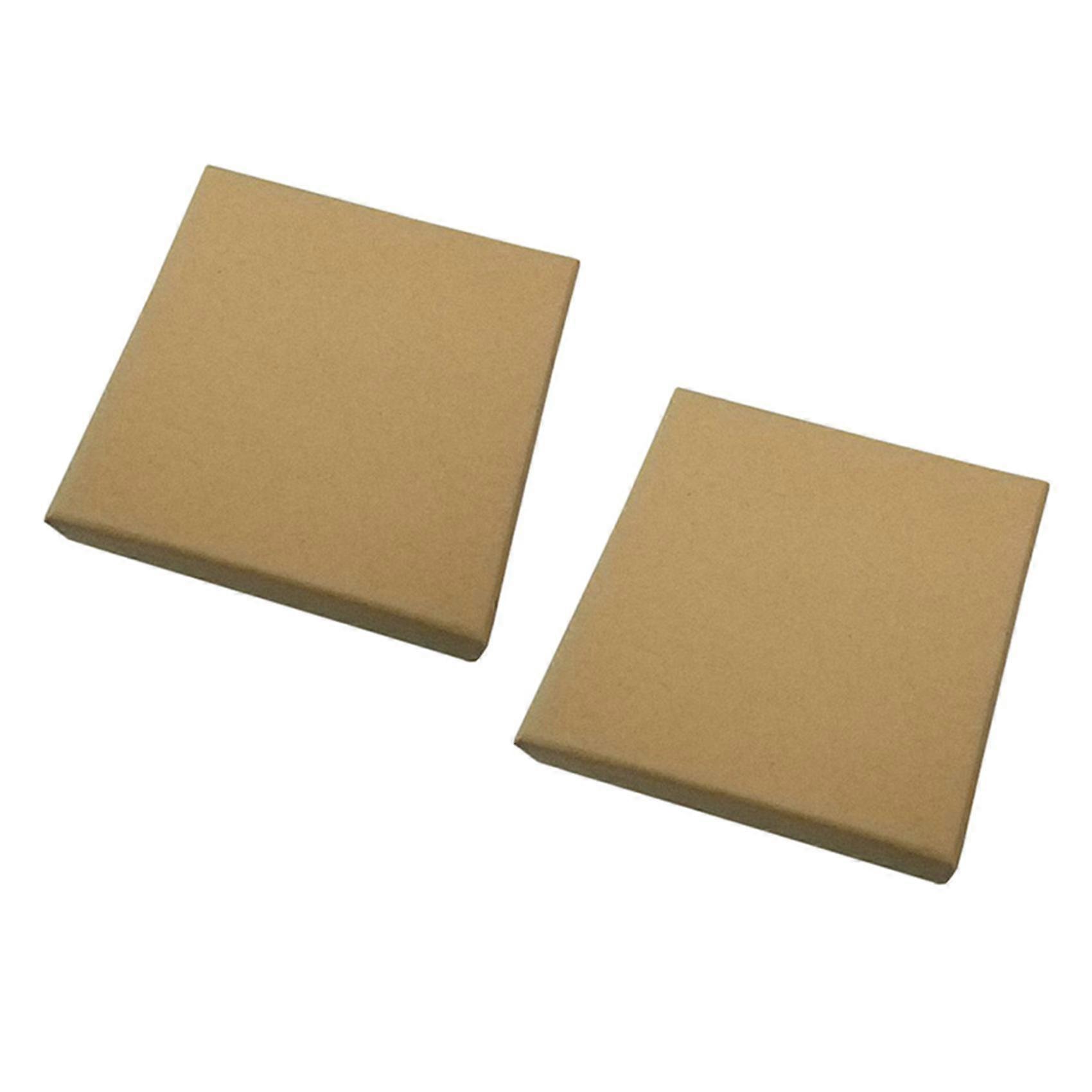 32 stuks kraft kartonnen sieradendoos, 9 x 9 x 3cm
