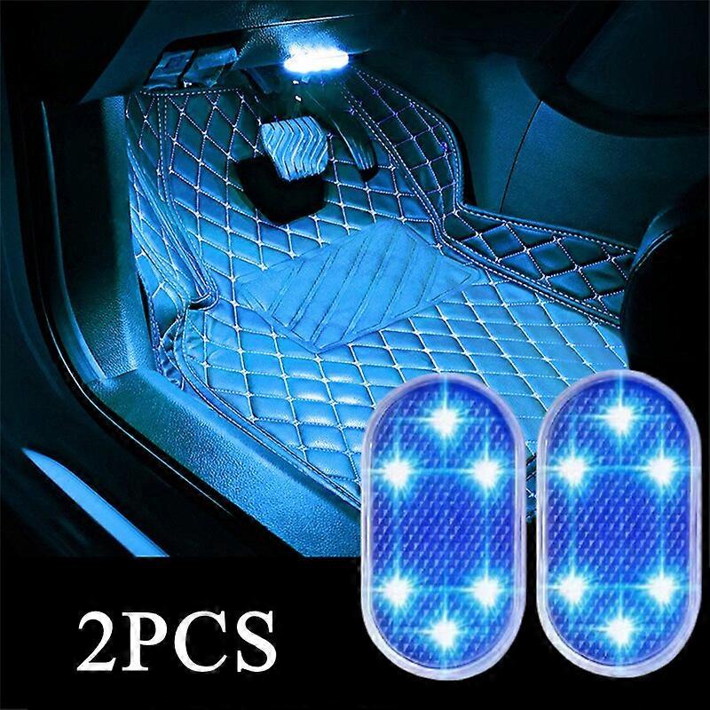 2PCS LED Interior Car Light Wireless Interior Lights Car LED Touch Lights Auto Roof Ceiling Lamp USB Charging Reading Lamps