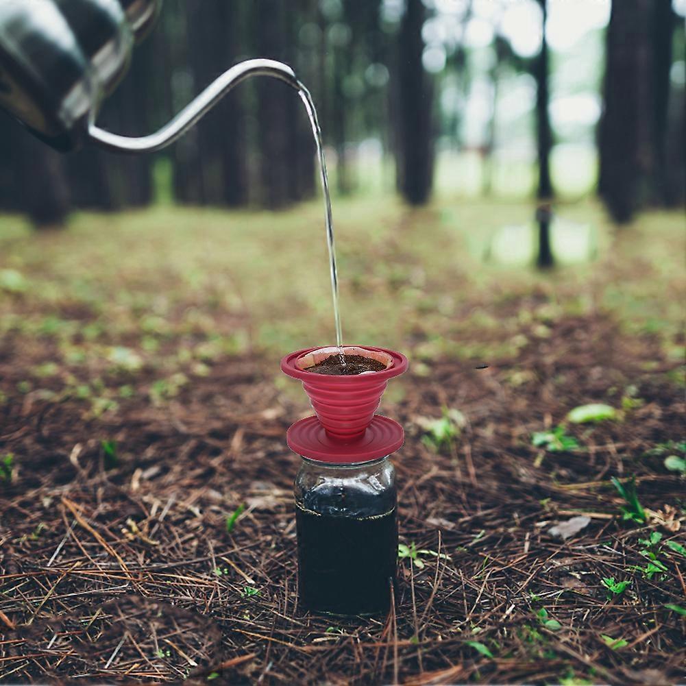 Silicone Pour Over Coffee Dripper Filter Reusable Cone Drip Cup Foldable Maker
