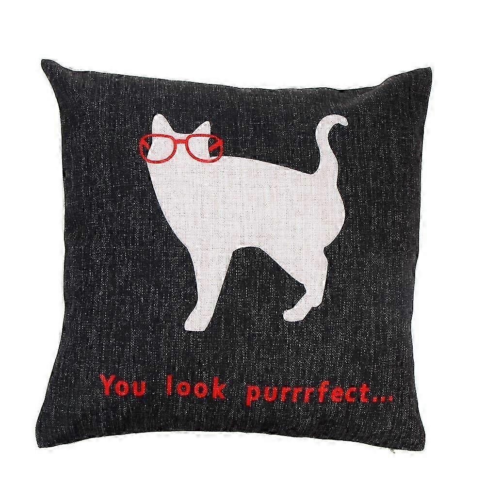 Cute Cat Cotton Pillowcase