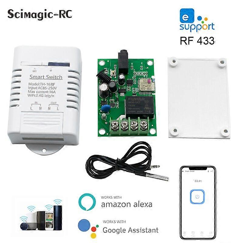 Wifi Temperature Sensor Tuya eWelink Smart Wifi Rf433 Intelligent Thermostat Temperature Switch 16A Works With Alexa Google Home