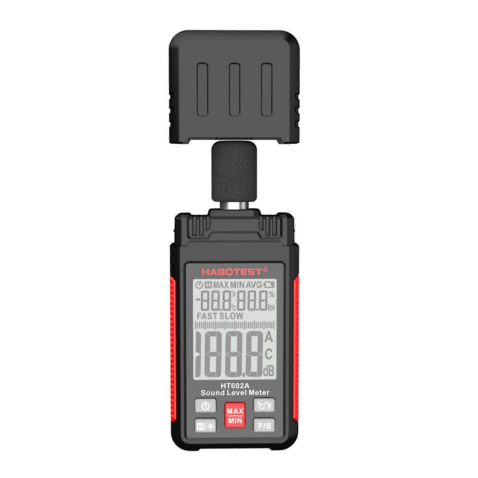 HT602 2.2-inch LCD Digital Sound Level Meter Decibel Monitoring Tester 30-130dB Noisemeter Noise Volume Measuring Gauge