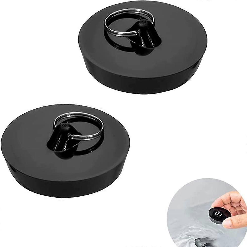 2pcs Drain Stopper, Sink Stopper, Plastic Sink Stopper with Hanging Ring, Universal Stopper for Bathroom, Kitchen, Toilet