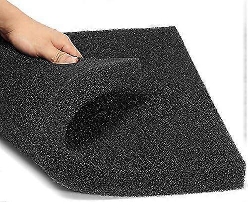 Aquarium Filter Cotton, Biochemical Cotton, Black Fish Pond Activated Carbon Filter Material, Thickened High Density Sponge for Aquarium, 50cm x 50cm
