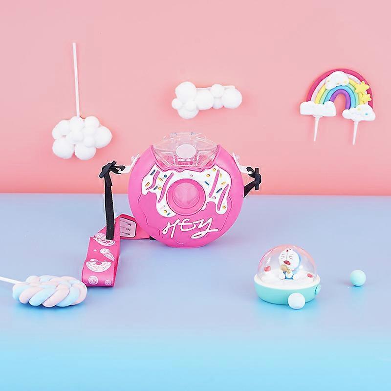 دونات كيو بلاستيك حزام صيفي كوب ماء كاندي ريد 300 مل