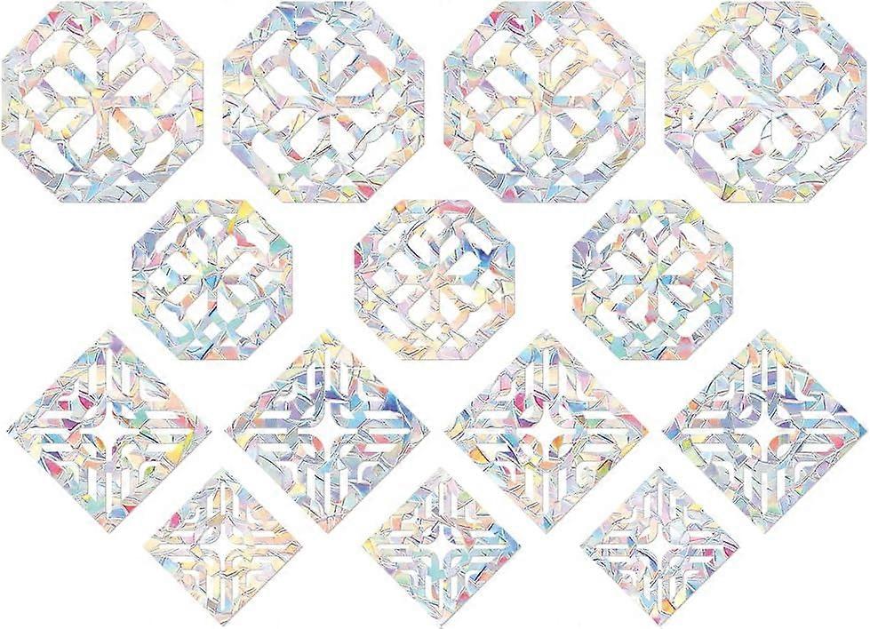 Plastic Colored Laser Stained Window Film Static Stickers Rainbow Prism Electrostatic Window Decals Floral 330x830mm