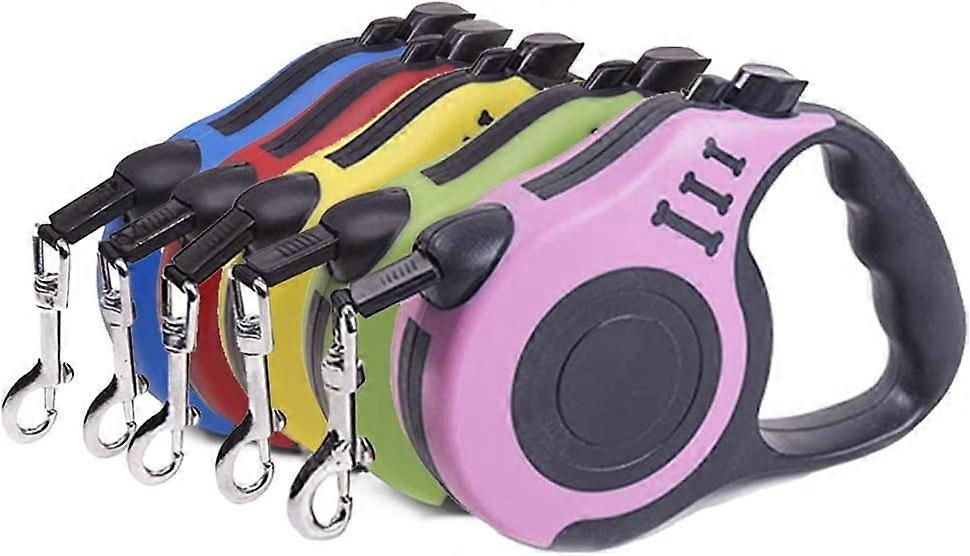 Retractable Dog Leash, Pet Walking Leash with Anti-Slip Handle, Suitable for Small/Medium Dog Or Cat,16 ft ,Pink.