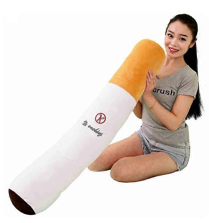Funny Smoking Cylindrical Sleeping Cigarette Pillow Smulation Plush Toys