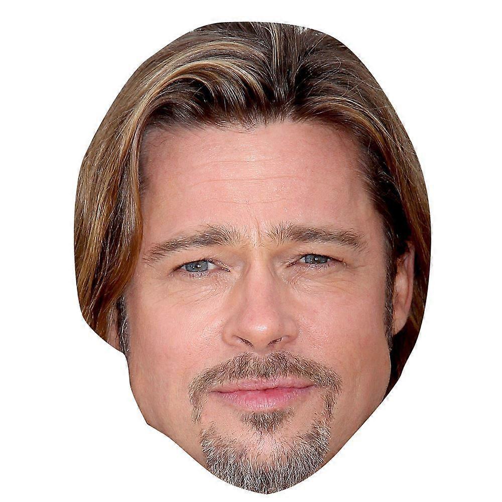 Brad Pitt Celebrity Mask, Flat Card Face