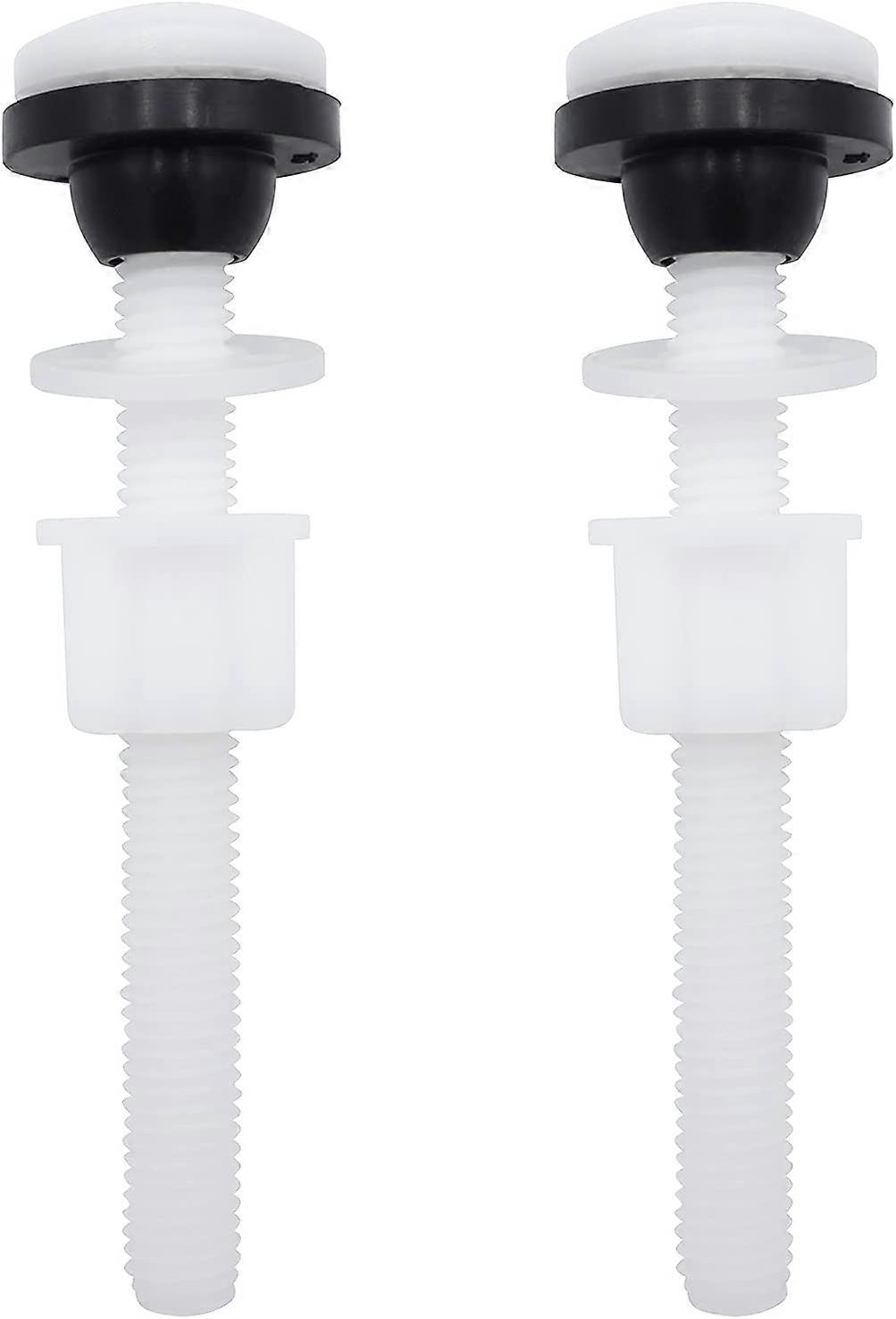 2 Pack Plastic Toilet Seat Hinges and Nuts with Washers