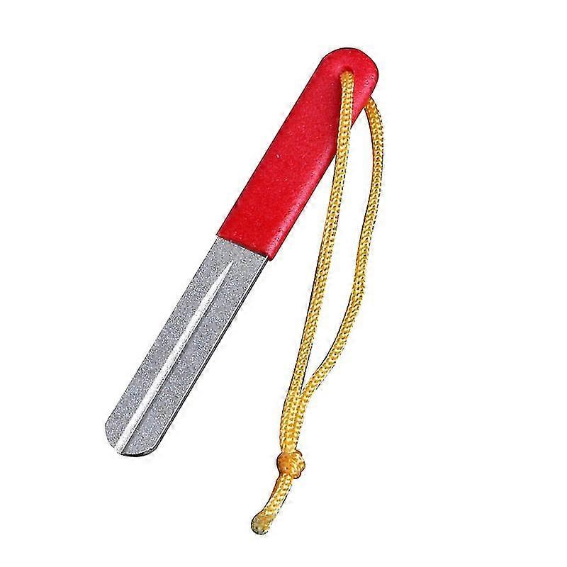 Double Side Diamond Hook File Sharpener Sharpening Carp Coarse Fishing (1pc, Red)