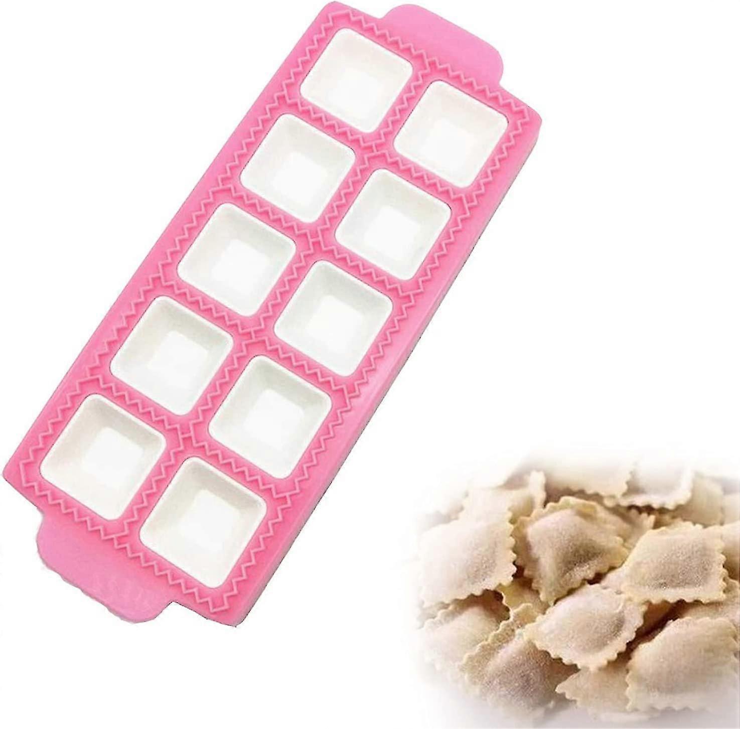 Ravioli Maker - Plastic Ravioli Tray - For 10 Square Ravioli, Ravioli Cutter, Ravioli Press, Ravioli Stamp