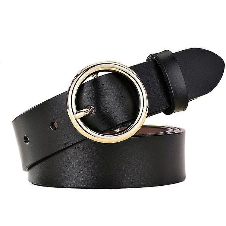 Popular Women's Belt Round Buckle Casual Simple Versatile Ladies Jeans Accessories Belt Ladies