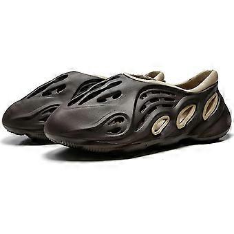 Womens Mens Hole Shoes Hollow Sandals Outer Wear Thick Sole Soft Sole,beige,eu 42
