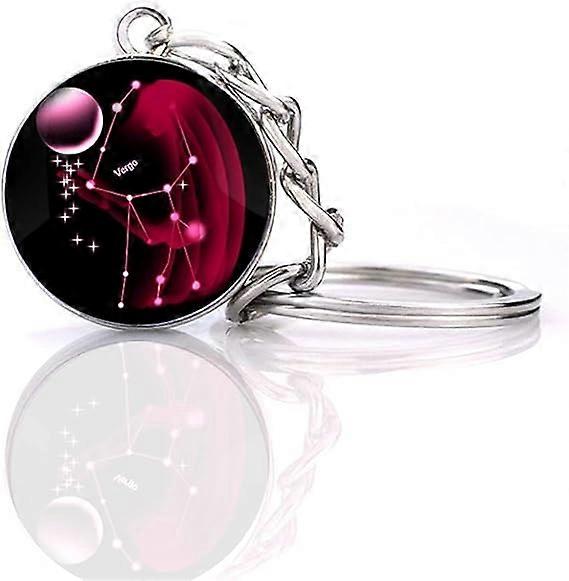 Zodiac 12 Constellation Glow In The Dark Creative Galaxy keychain
