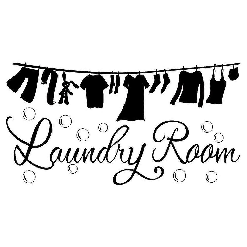 PVC Wall Stickers for Laundry Room Decoration Clothes Pattern 310x590mm