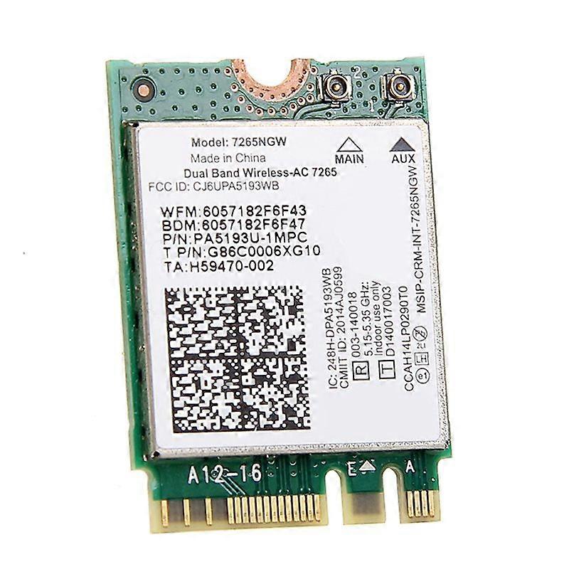 for Dual Band Wireless-N 7265 7265NGW 802.11N 2 x 2 WiFi 300Mbps NGFF M.2 Card 7265NB 2.4G / 5G