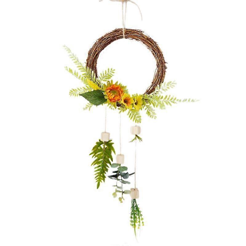 Rustic country decoration pendant simulation garland tassel wall wall decoration large dark sunflower